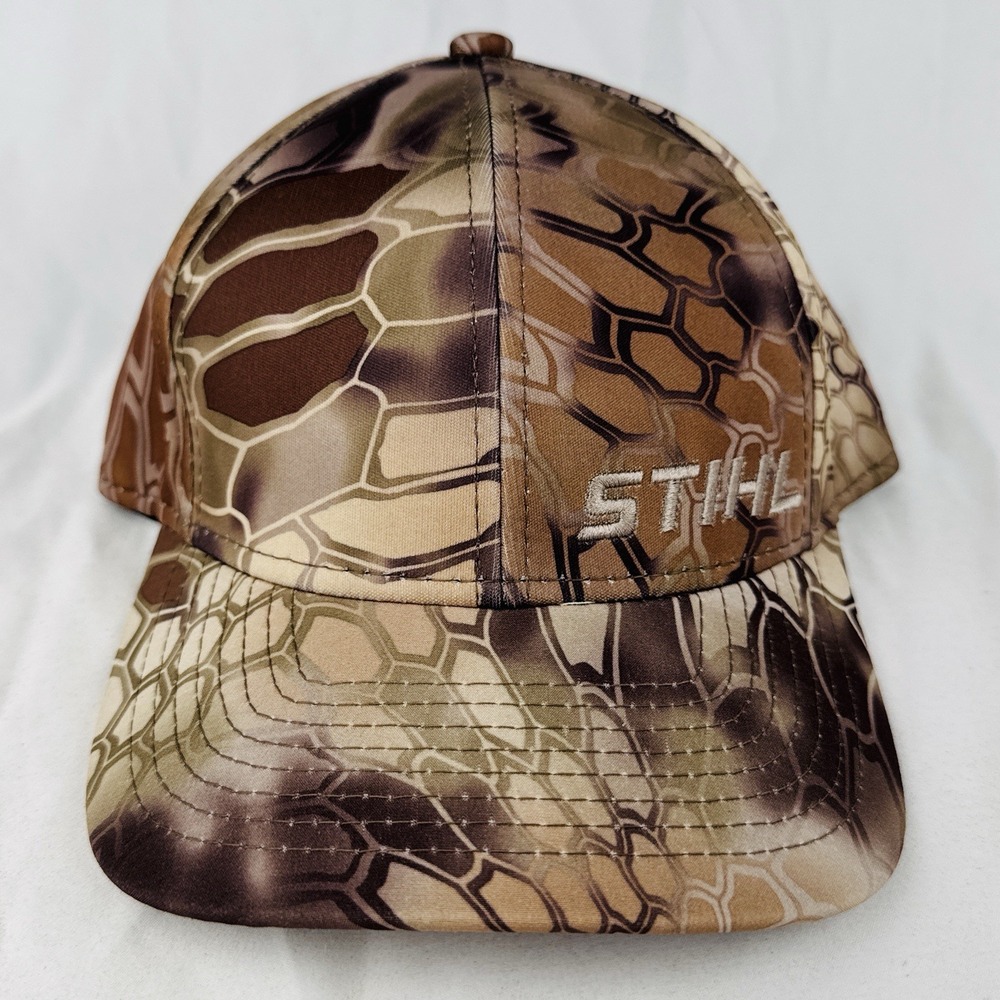 STIHL Kryptek Highlander Camo Snapback Hat Outfitters Hunting Chainsaw Brown